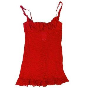 Victorias Secret Heart Lace Ruffle Hem Teddy